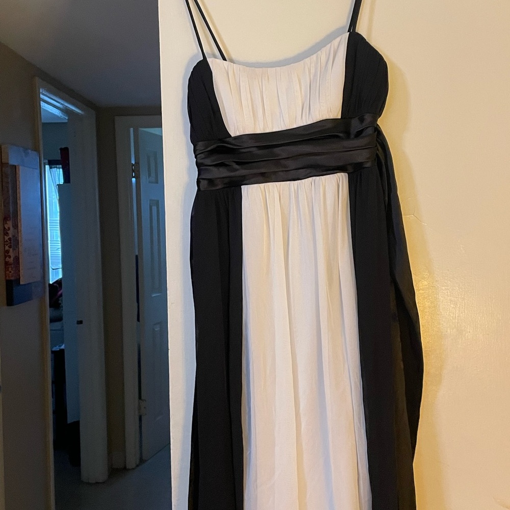 Elegant Black and White Dress